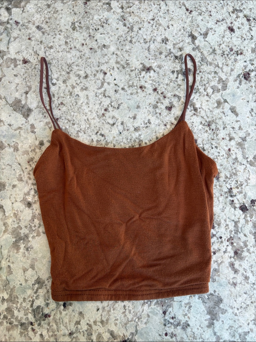 PacSun Brown Rust Cropped Slip Cami